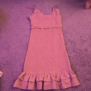 Style rack blush polka dot dress